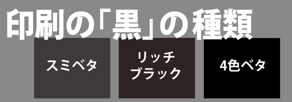 印刷の「黒」の種類